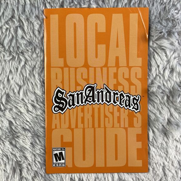 Grand Theft Auto San Andreas (PlayStation 2, 2004) PS2 Game Disc Case Manual Map - Picture 4 of 15